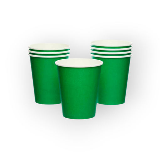 Picture of GREEN PAPER CUPS 237ML 8PCS/PK
